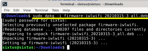 install iwlwifi on Debian
